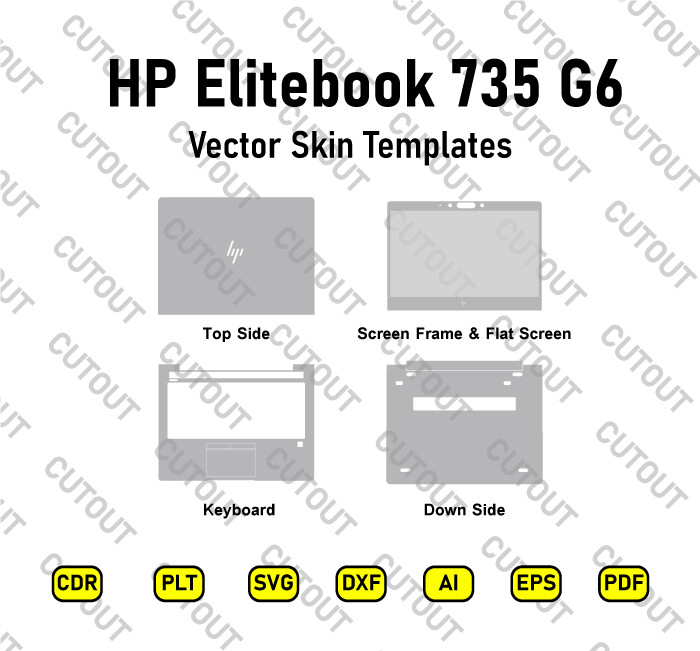 HP Elitebook 735 G6 Vector Skin Cut Files