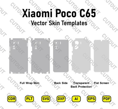 ​Archivos de corte de piel vectorial para Xiaomi Poco C65