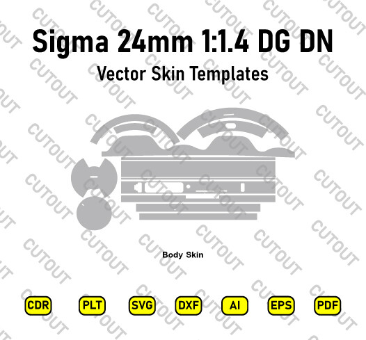 Sigma 24mm F1.4 DG DN Vector Skin Cut Files