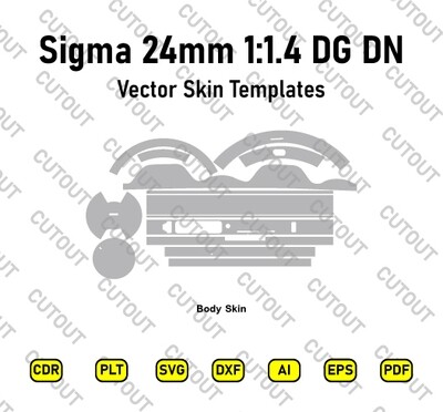 Sigma 24mm F1.4 DG DN Vector Skin Cut Files