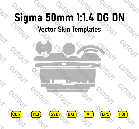 ​Sigma 50 mm F1,4 DG DN Vector Skin Cut-Dateien