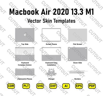 MacBook Air 13.3 2020 M1 Vector Skin Cut Files