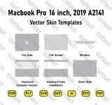 ​Archivos de corte de piel vectorial para MacBook Pro (16 pulgadas, 2019) A2141