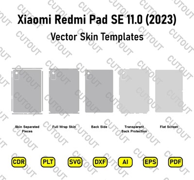 Redmi Pad SE 11.0 2023 Vector Skin Cut Files