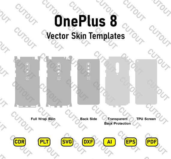 OnePlus 8 Vector Skin Cut Files