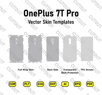 OnePlus 7T Pro Vector Skin Cut Files