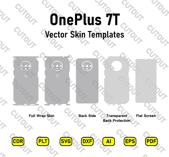OnePlus 7T Vector Skin Cut Files