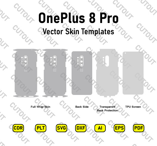 OnePlus 8 Pro Vector Skin Cut Files