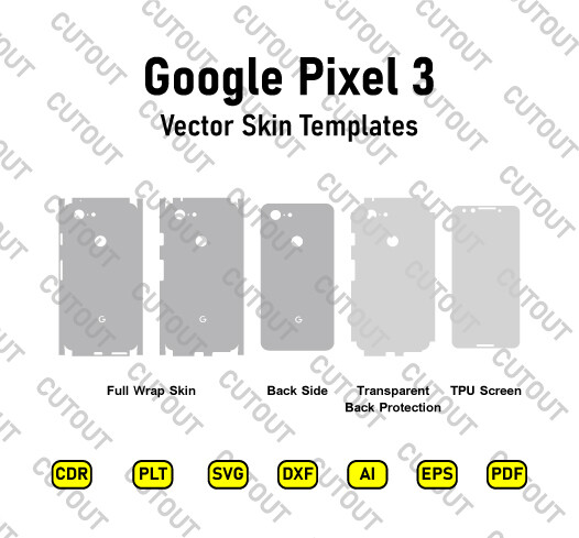Google Pixel 3 Vector Skin Cut Files