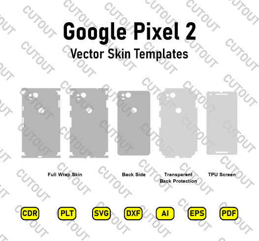 Google Pixel 2 Vector Skin Cut Files