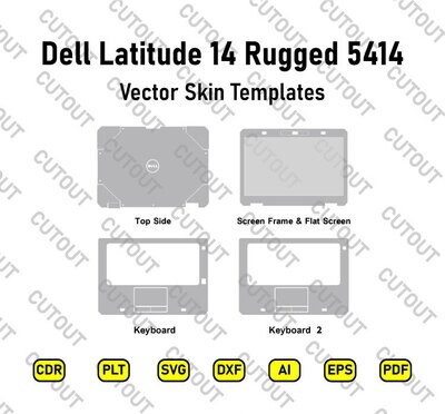 ​​Dell Latitude Rugged 14 5414 Vector Skin Cut-Dateien​