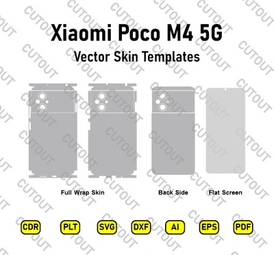 ​Xiaomi Poco M5 4G Vector Skin Cut-Dateien