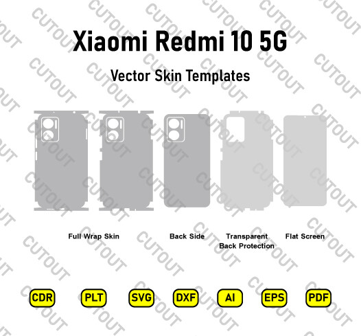 Xiaomi Redmi 10 5G Vector Skin Cut Files