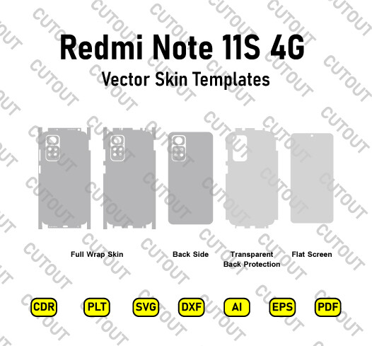 Xiaomi Redmi Note 11S 4G Vector Skin Cut Files
