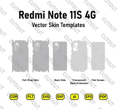 ​Archivos de corte de piel vectorial Xiaomi Redmi Note 11S 4G