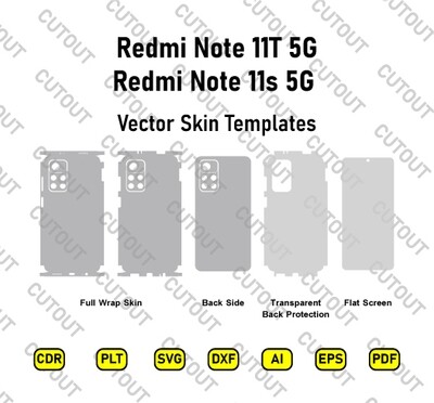 Xiaomi Redmi Note 11T 5G/ Redmi Note 11S 5G Vector Skin Cut Files