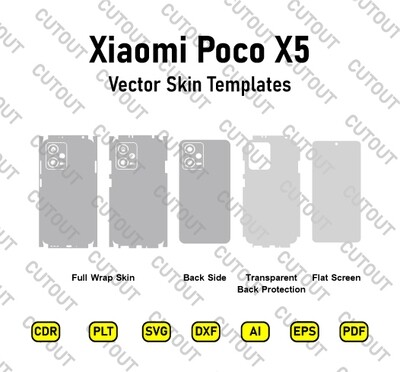​Archivos de corte de piel vectoriales para Xiaomi Poco X5