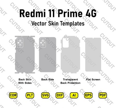 ​Archivos de corte de piel vectorial Xiaomi Redmi 11 Prime 4G