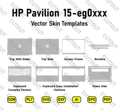 HP Pavilion 15-eg0xxx Vector Skin Cut Files