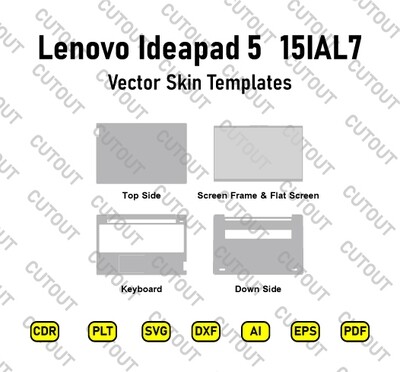 ​Archivos de corte de piel vectorial Lenovo Ideapad 5 15IAL7