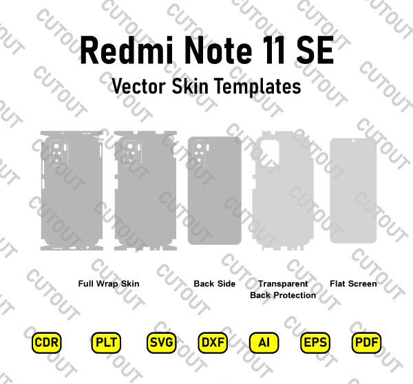 Redmi Note 11 SE  Vector Skin Cut Files