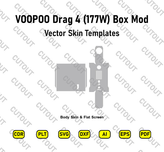 VOOPOO Drag 4 177W Box Mod Vector Skin Cut Files
