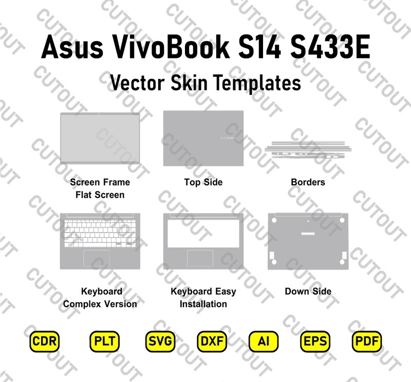 Asus VivoBook S14 S433E Vector Skin Cut Files