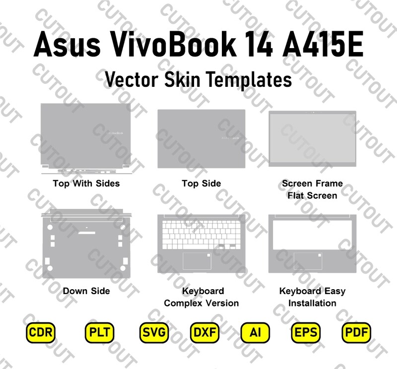 Asus VivoBook 14 A415E Vector Skin Cut Files