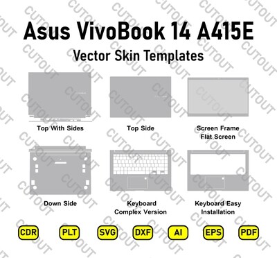 ​Asus VivoBook 14 A415E Vector Skin Cut-Dateien