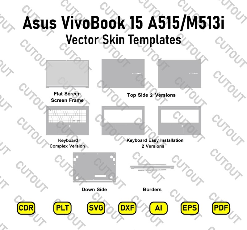 Asus VivoBook 15 A515, M513I Vector Skin Cut Files
