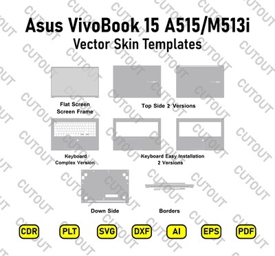 Asus VivoBook 15 A515, M513I Vector Skin Cut Files