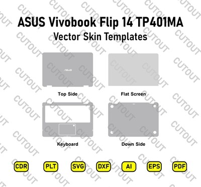 ​Archivos de corte de piel vectorial ASUS Vivobook Flip 14 TP401M