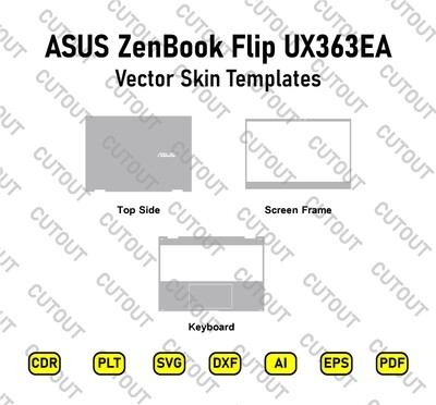 ASUS ZenBook Flip UX363E Vector Skin Cut Files