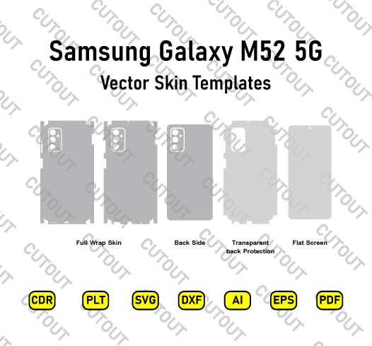 Samsung Galaxy M52 5G Vector Skin Cut Files