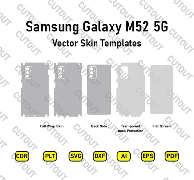 Samsung Galaxy M52 5G Vector Skin Cut Files