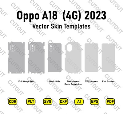 Oppo A18 4G 2023 Vector Skin Cut Files