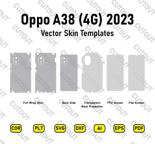 Oppo A38 4G 2023 Vector Skin Cut Files