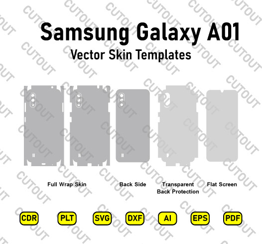 Samsung Galaxy A01 Vector Skin Cut Files