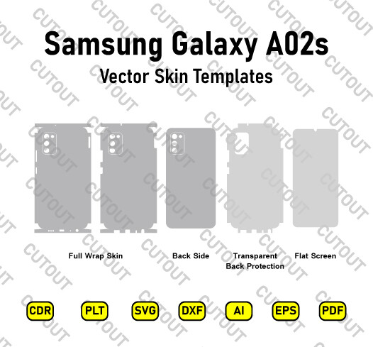 Samsung Galaxy A02s Vector Skin Cut Files