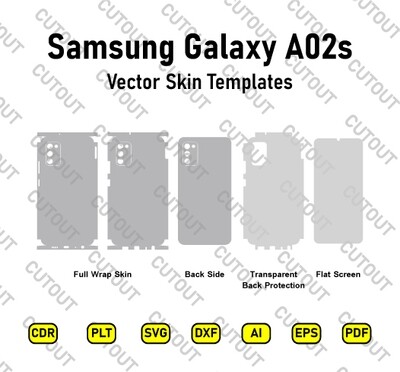 Samsung Galaxy A02s Vector Skin Cut Files