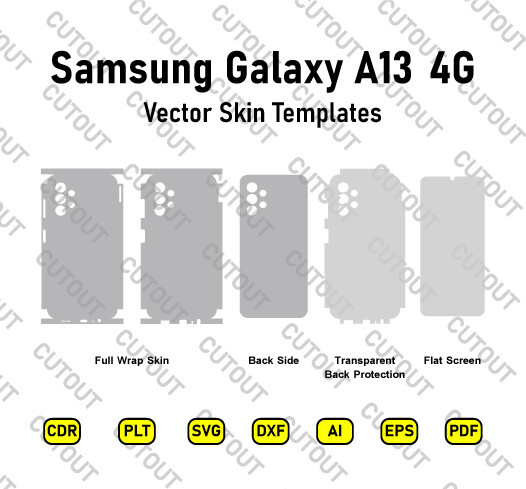Samsung Galaxy A13 4G Vector Skin Cut Files