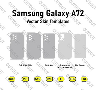Samsung Galaxy A72 Vector Skin Cut Files