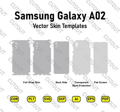 Samsung Galaxy A02 Vector Skin Cut Files