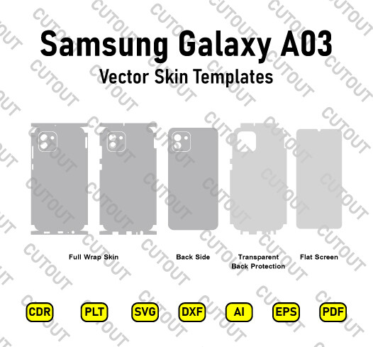 Samsung Galaxy A03 Vector Skin Cut Files