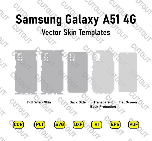 Samsung Galaxy A51 4G Vector Skin Cut Files