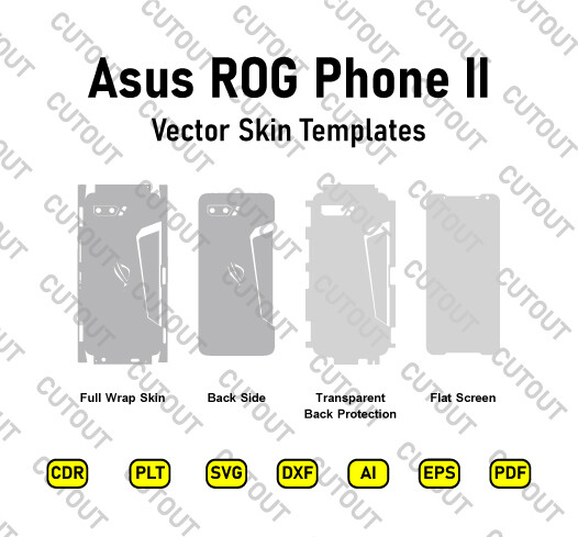Asus ROG Phone II Vector Skin Cut Files