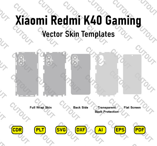 Xiaomi Redmi K40 Gaming Vector Skin Cut Files