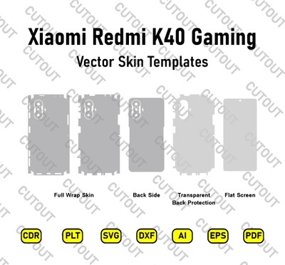 Archivos de corte de piel vectorial para juegos Xiaomi Redmi K40