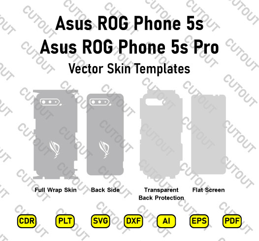 Asus ROG Phone 5s/ 5s Pro Vector Skin Cut Files