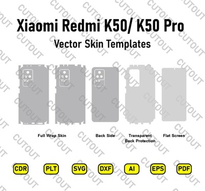 ​Xiaomi Redmi K50 / Redmi K50 Pro Vektor-Skin-Cut-Dateien